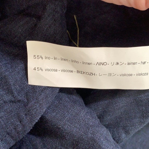 NWT. Zara Blue Linen/Viscose Blouse. Size S. - Picture 6 of 7